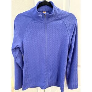 Women's LUCY Size L Atheltic Track Jacket Chevron Polyester Spandex